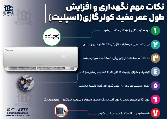 نکات مهم نگهداری و افزایش بازدهی کولرگازی نکسار Nexar 